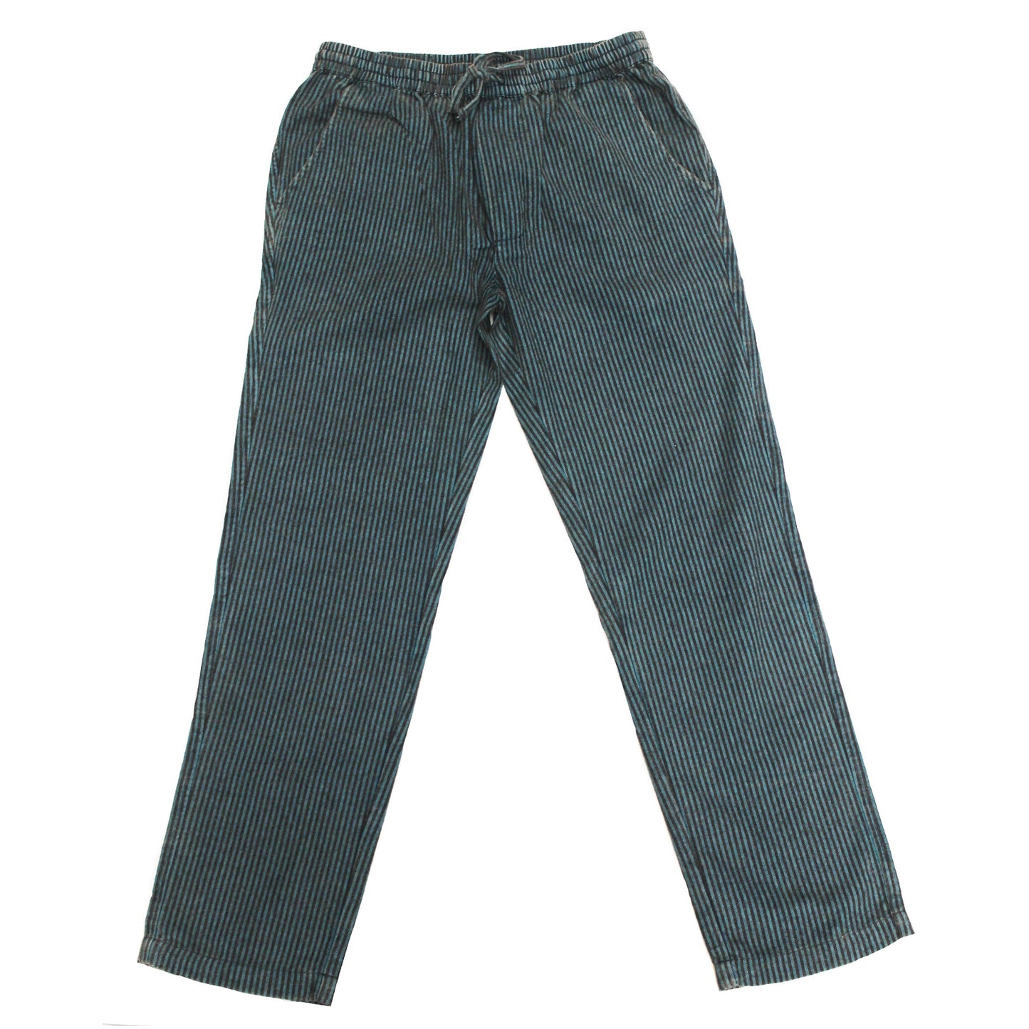 Acid Wash Pinstripe Pants Baltic Blue