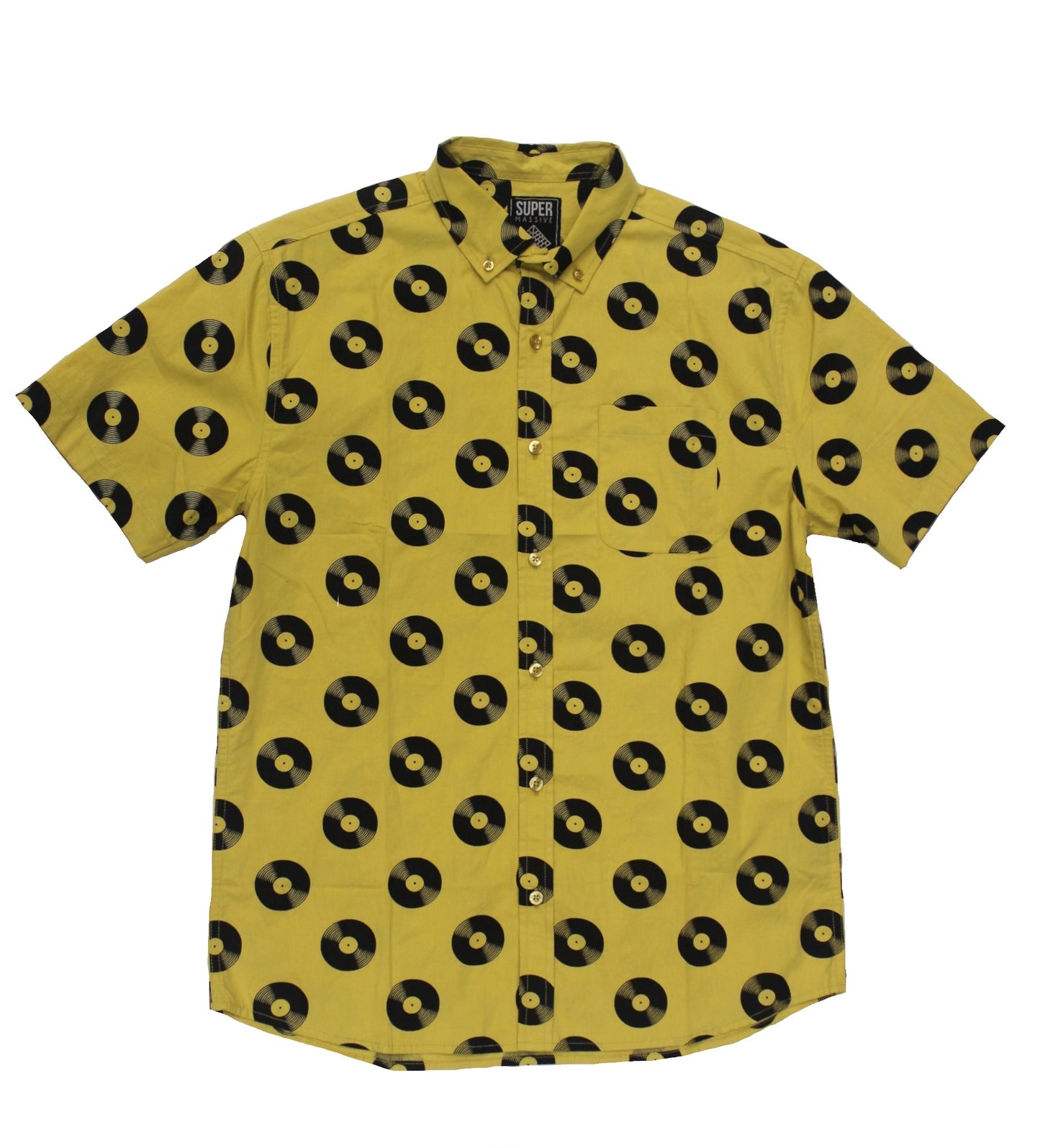 Record SS Button-down - Super Massive Shop