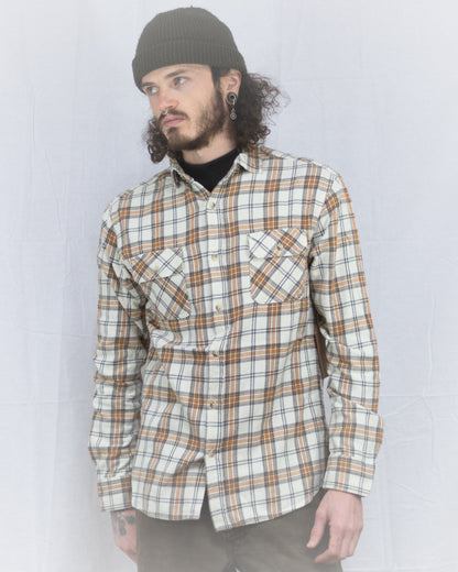 Cream Dirtbag Flannel Buttondown