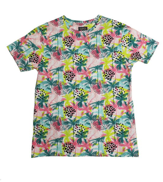 Palm Burst Print Tee - Super Massive Shop