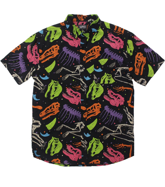 Dino Party SS Button-down - Super Massive Shop